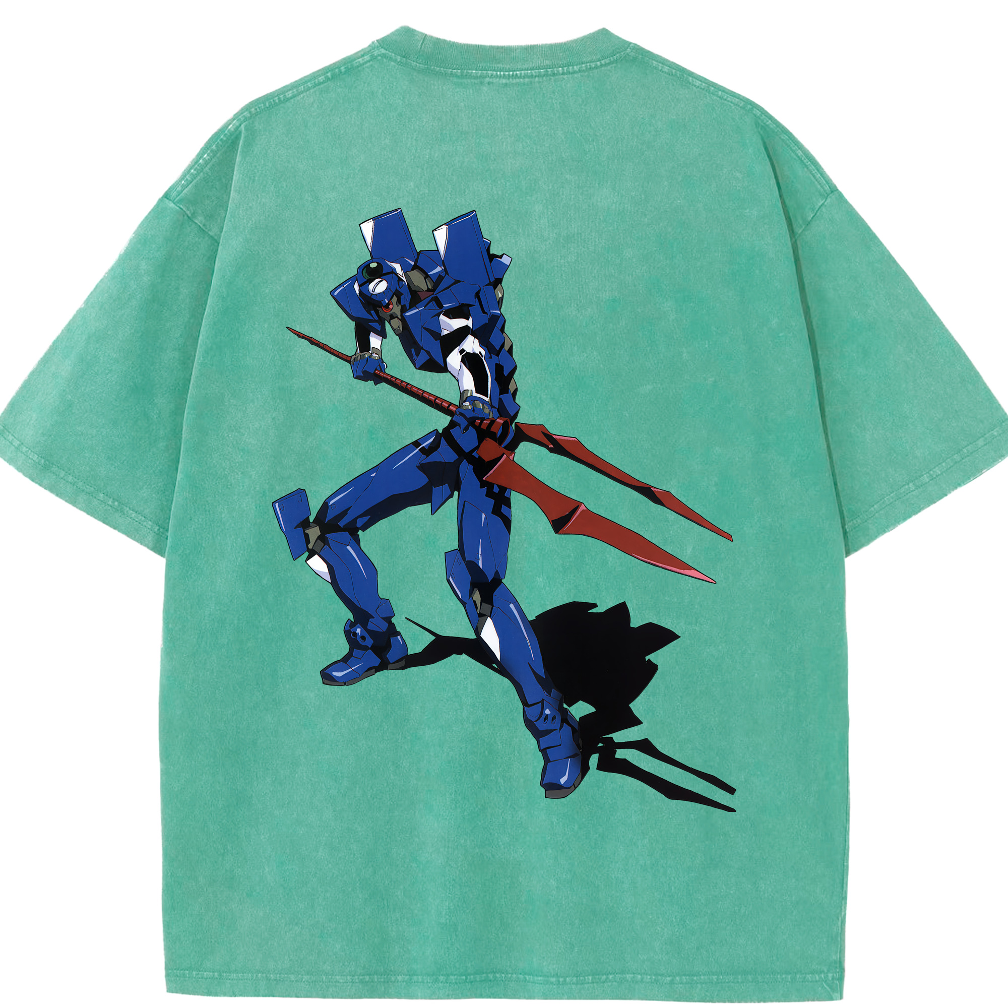 （画像用） EVA 新世紀エヴァンゲリオン 綿100% ヴィンテージ風 半袖Tシャツ（背面プリント）